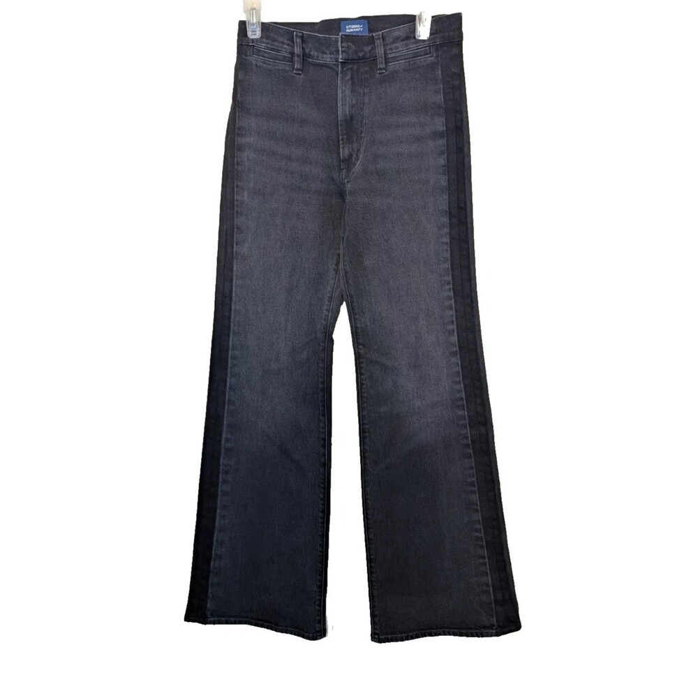 Citizens of Humanity Kimberly Welt Pocket Trouser Jean Black Stripe 27